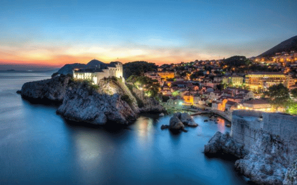 dubrovnik croazia veduta al tramonto